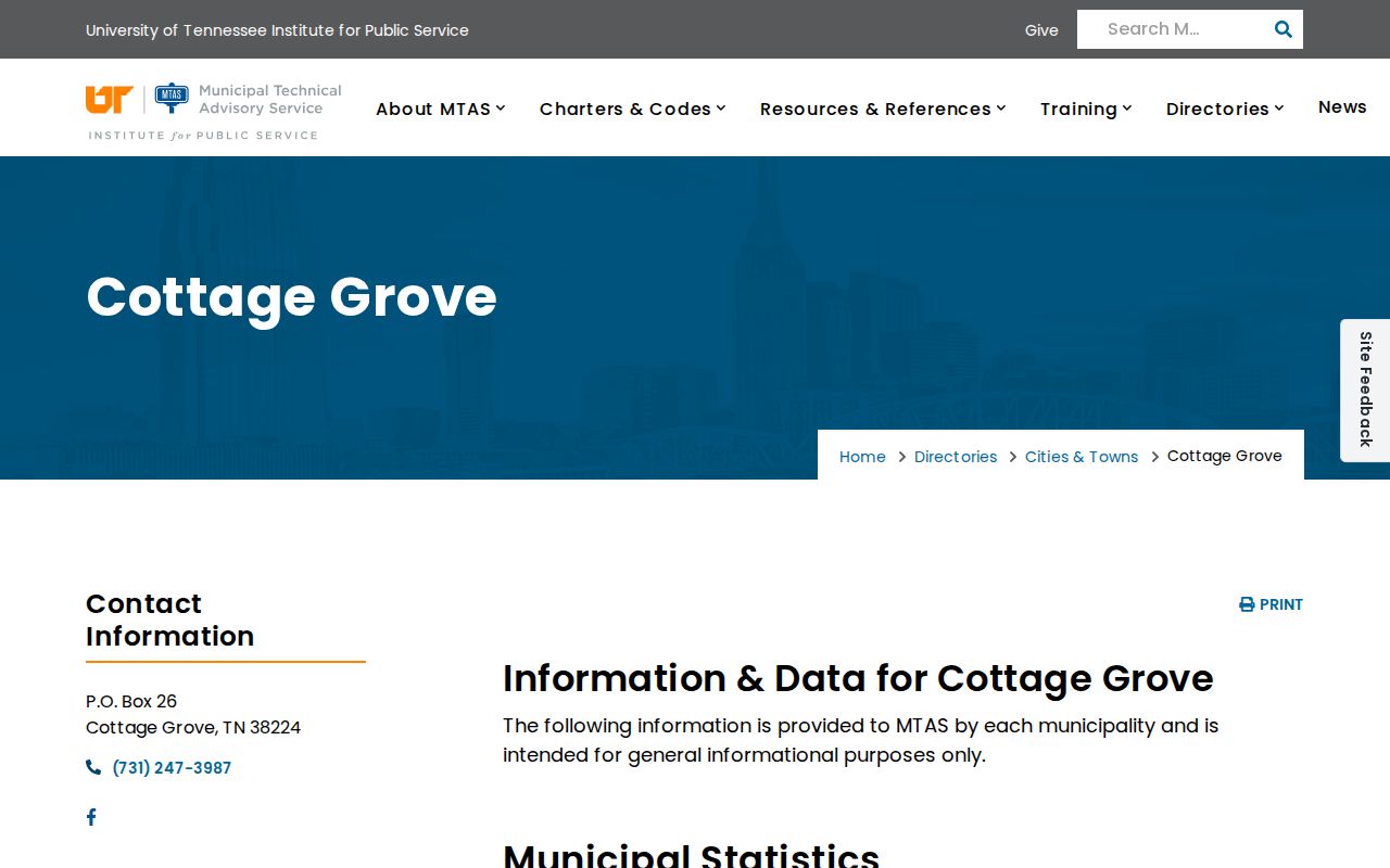 Cottage Grove, Tennessee, in Henry County